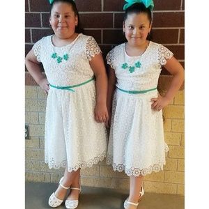 White Eyelet Lace Summer Dress